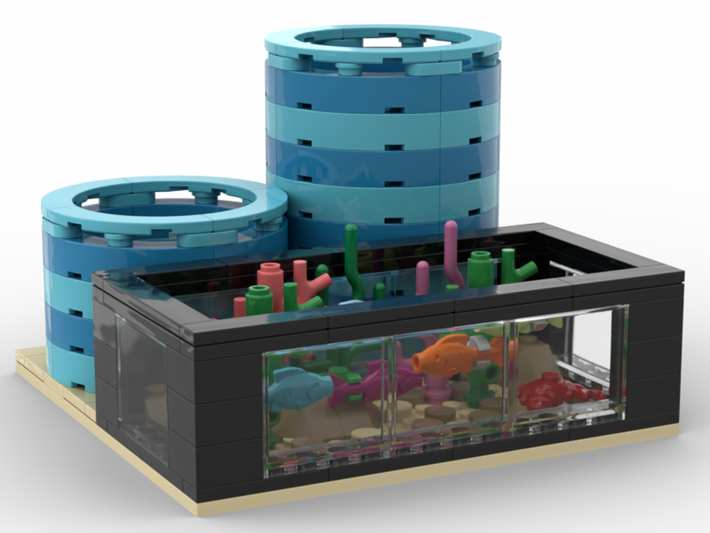 LEGO MOC Pencil Holder Aquarium by 03janedoe Rebrickable Build