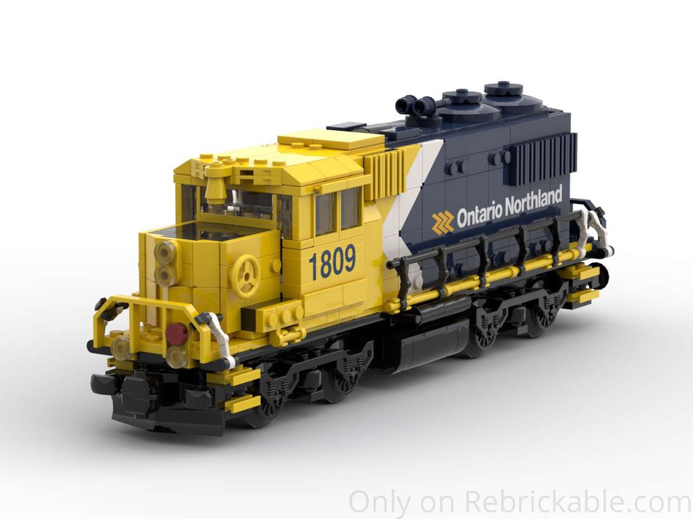 LEGO MOC Ontario Northland EMD GP38 2 by TO.Creations Rebrickable Build with LEGO