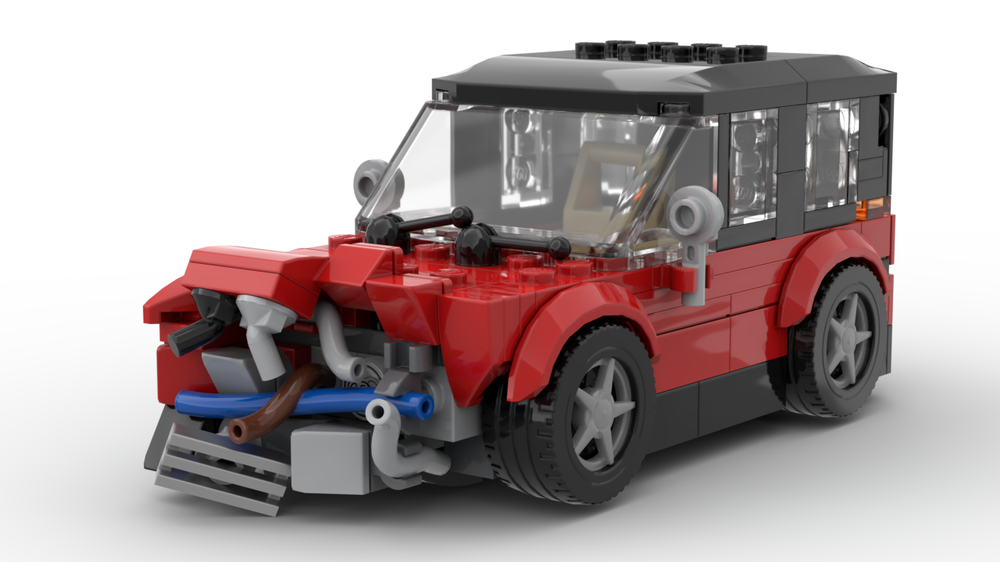 LEGO MOC Broken Down Car by Uranium Bricks Rebrickable Build with LEGO