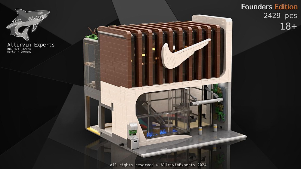 LEGO MOC Nike Store Modular Building Founders Edition by AllirvinExperts Rebrickable Build with LEGO