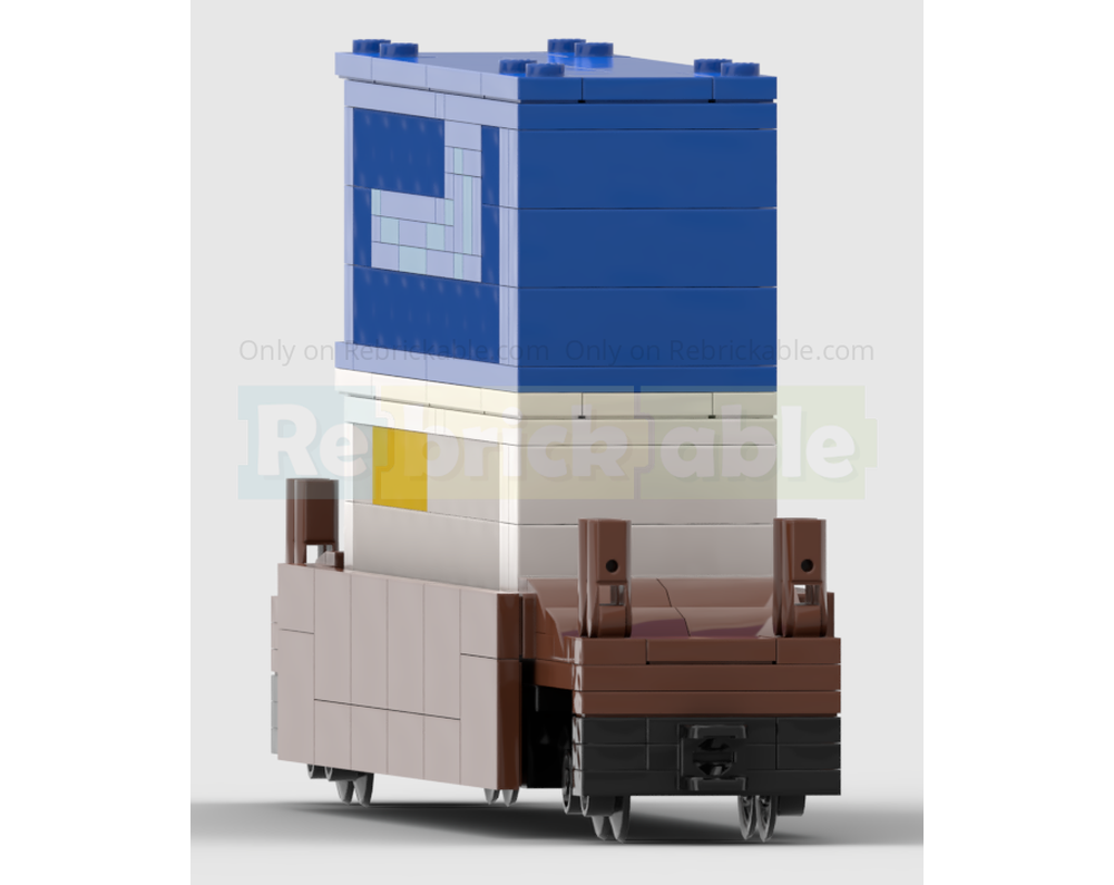LEGO MOC 4-Wide BNSF Freight Train Container Wagon Double Stacked by ...