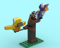 Birds on a perch — 10717