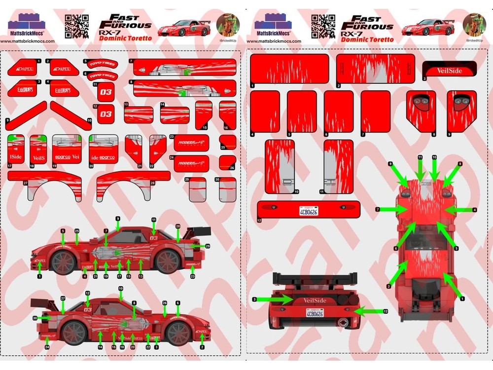 LEGO MOC Dom's Zoomy RX-7 from The Fast and The Furious by