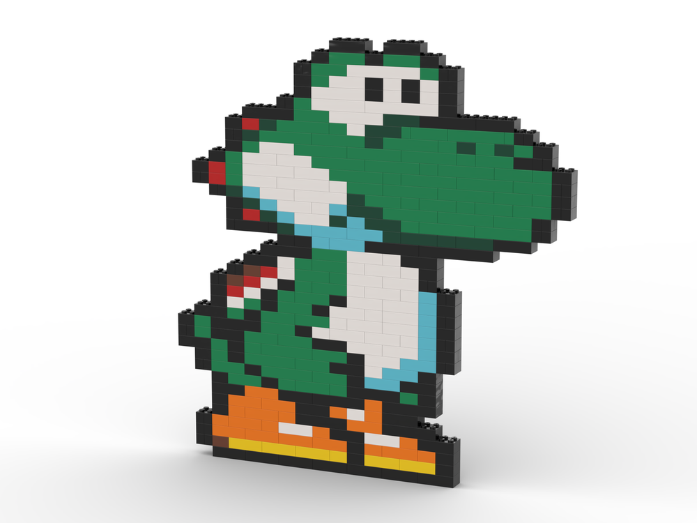 LEGO MOC Super Mario Yoshi 8 Bit Brick Model by LordSquish 