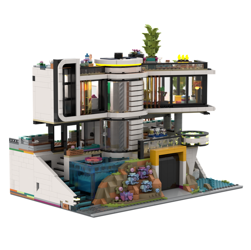 LEGO MOC Tony Stark Modular Mansion - 42639 Mod w/ Iron Man Workshop by ...