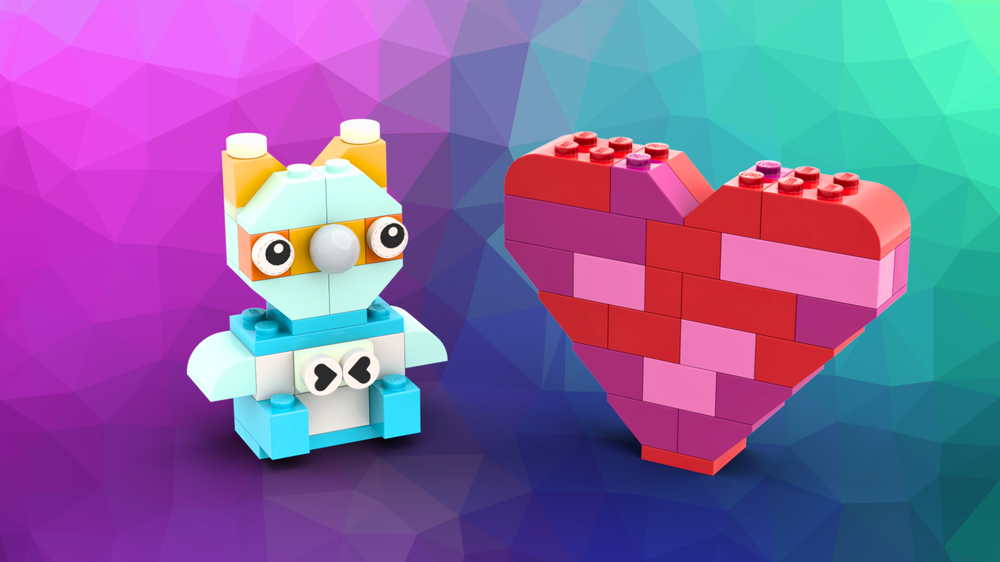 LEGO MOC 11037 Teddy bear and heart by Lenarex | Rebrickable - Build ...