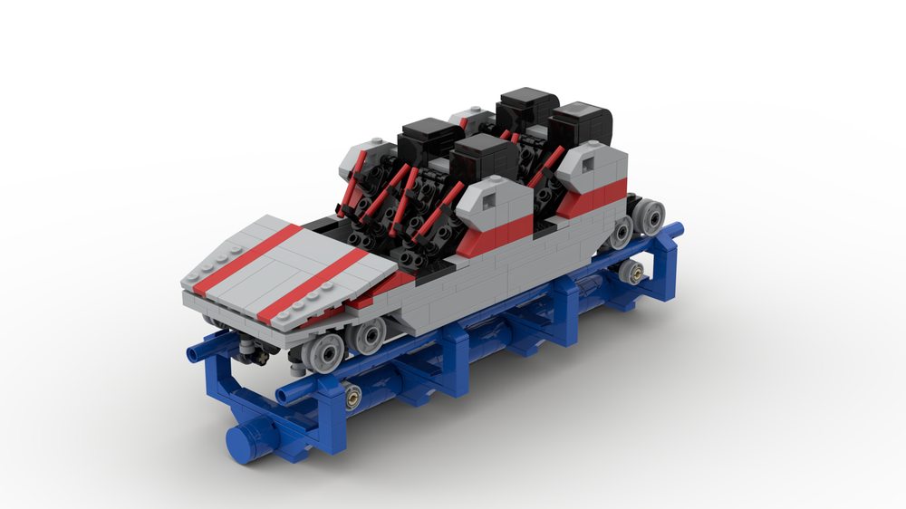 LEGO MOC Roller Coaster Blue Hawk Six Flags Over Georgia Lead Car by ...