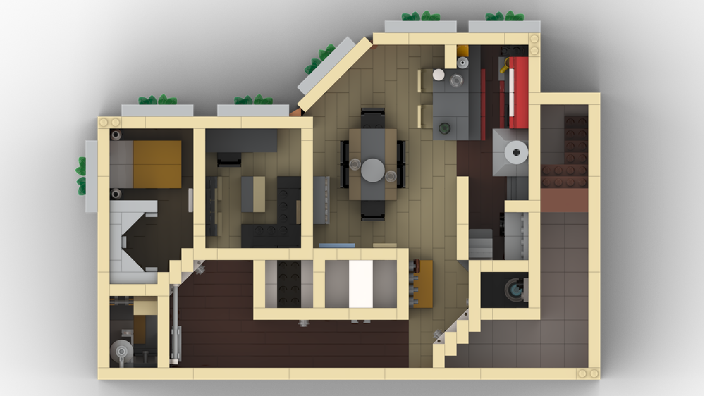 LEGO MOC My flat as a SitComplex floor by Macs.R | Rebrickable - Build ...