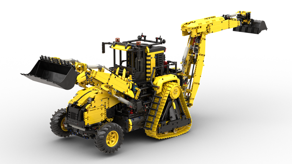 LEGO MOC Super Heavy Backhoe Loader (PoweredUp version) v1.1 by Draxtax ...