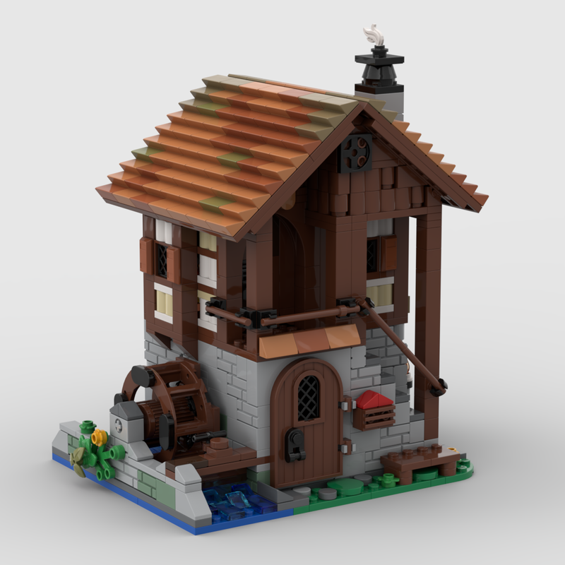 LEGO MOC Water Mill - Medieval Village by MidiBricks | Rebrickable ...