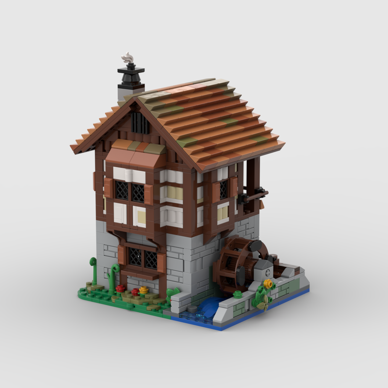 LEGO MOC Water Mill - Medieval Village by MidiBricks | Rebrickable ...