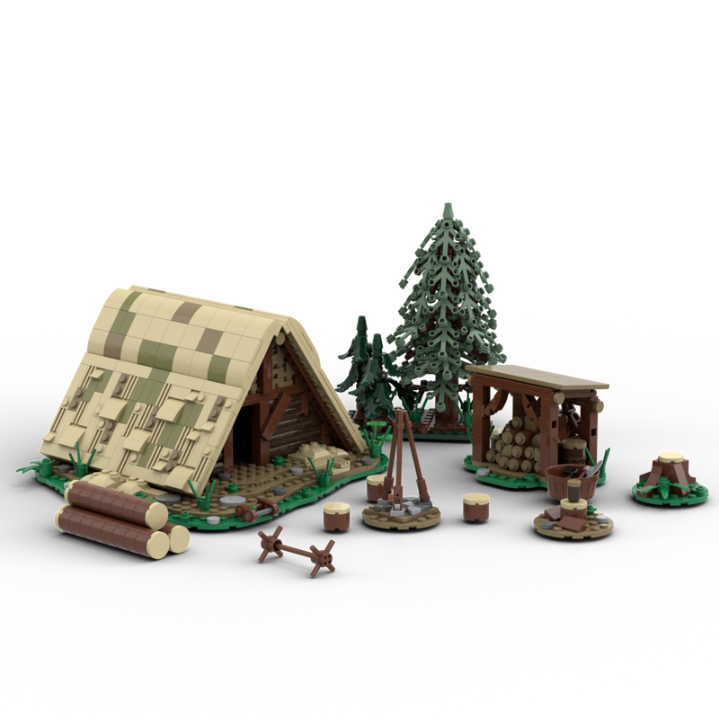 LEGO MOC Medieval Woodcutter Lodge by TimBricks99 | Rebrickable - Build ...