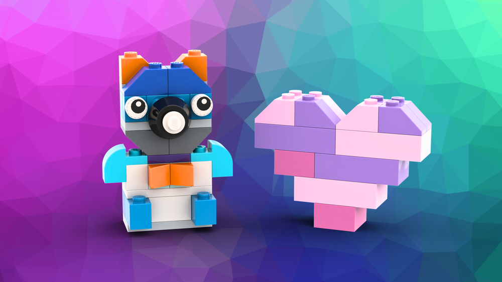 LEGO MOC 10696 Teddy bear and heart by Lenarex | Rebrickable - Build ...