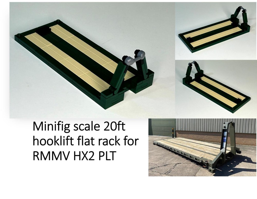 LEGO MOC-173364 PLS v1 20ft hooklift flat rack for RMMV HX2 PLT by ...
