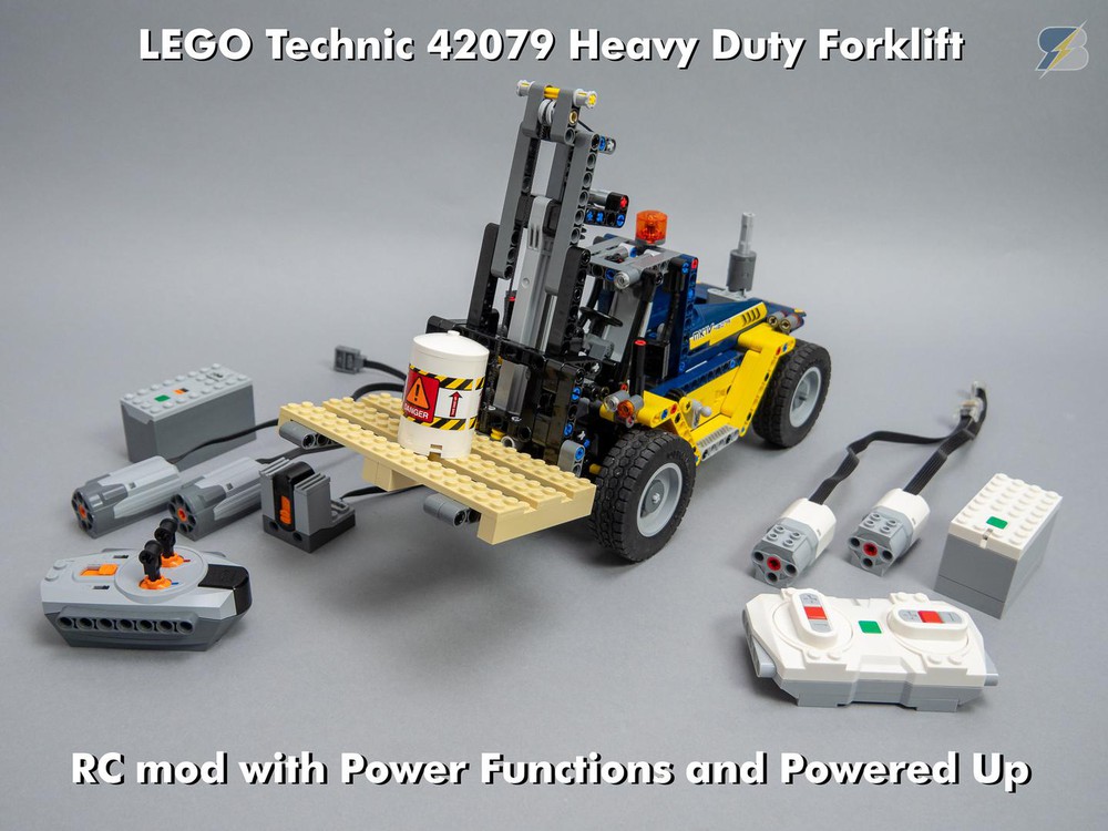 LEGO MOC Technic 42079 Duty Forklift RC mod by RacingBrick | Rebrickable - Build with LEGO