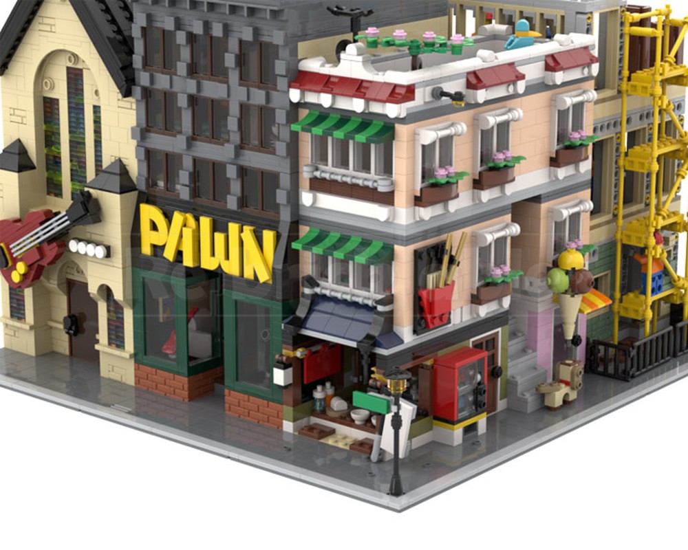 LEGO MOC Downtown Noodle Shop Modular Modification (31131) by Soandso ...