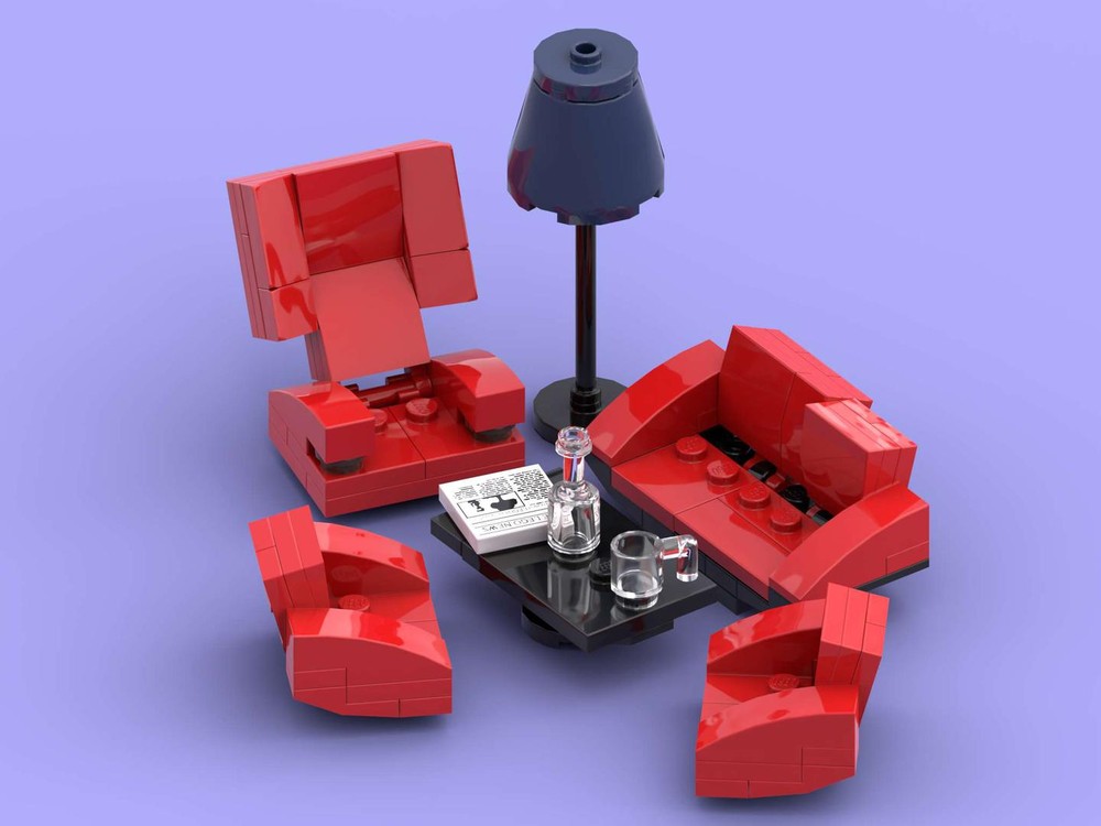 LEGO MOC Comfy Living Room Suite Furniture by fidi70 | Rebrickable ...