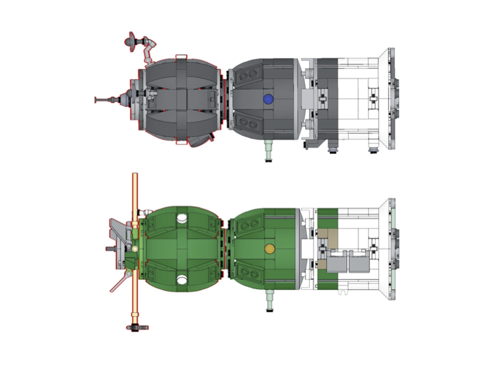 LEGO MOC-174035 Soyuz-MS and Soyuz-7K-TM Spacecraft by iscatrebor