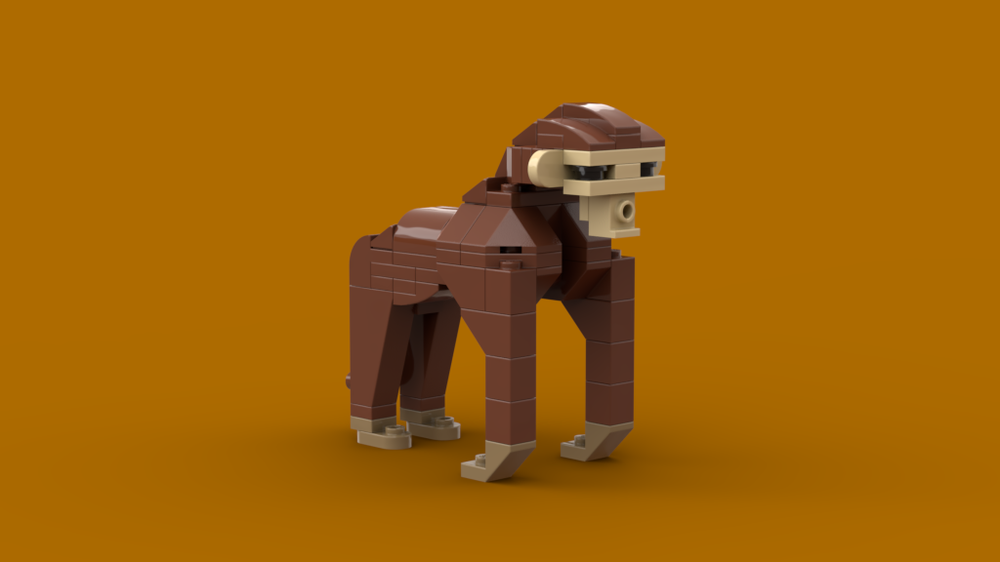 LEGO MOC Monkey by OwlClicker | Rebrickable - Build with LEGO