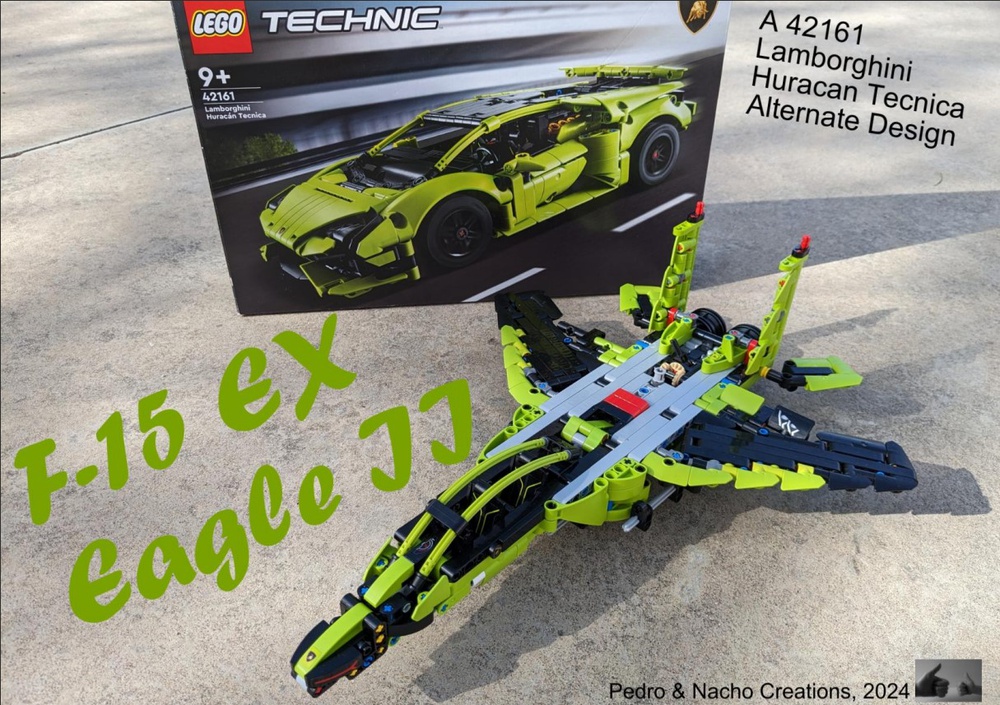 LEGO MOC F-15EX Eagle II (42161 Lamborghini Huracan Tecnica) by jpgon