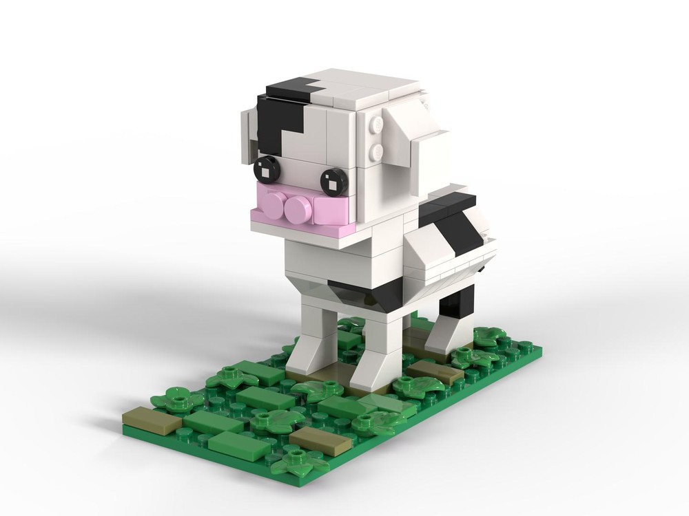 LEGO MOC Cow in pasture by YellowDonut | Rebrickable - Build with LEGO