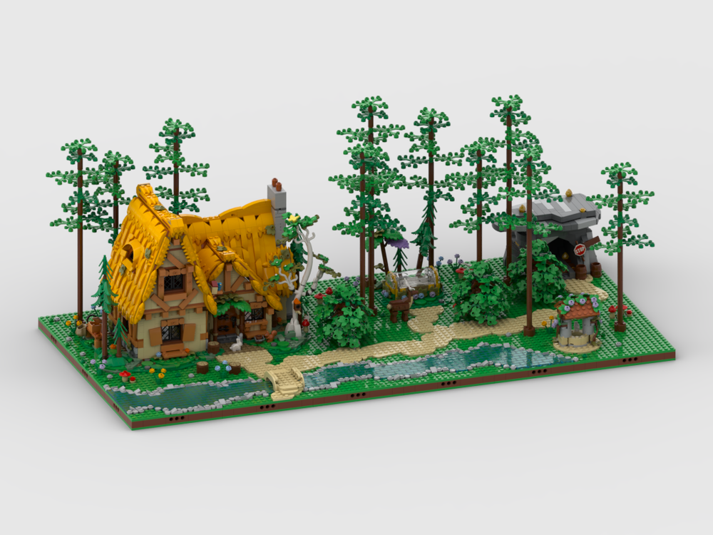 Enchanted Forest + display for set 43242 Snow White and the Seven Dwarfs' Cottage by gabizon