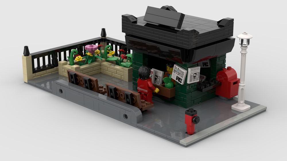 LEGO MOC Modular Park with Newsstand by Quczi142 | Rebrickable - Build ...