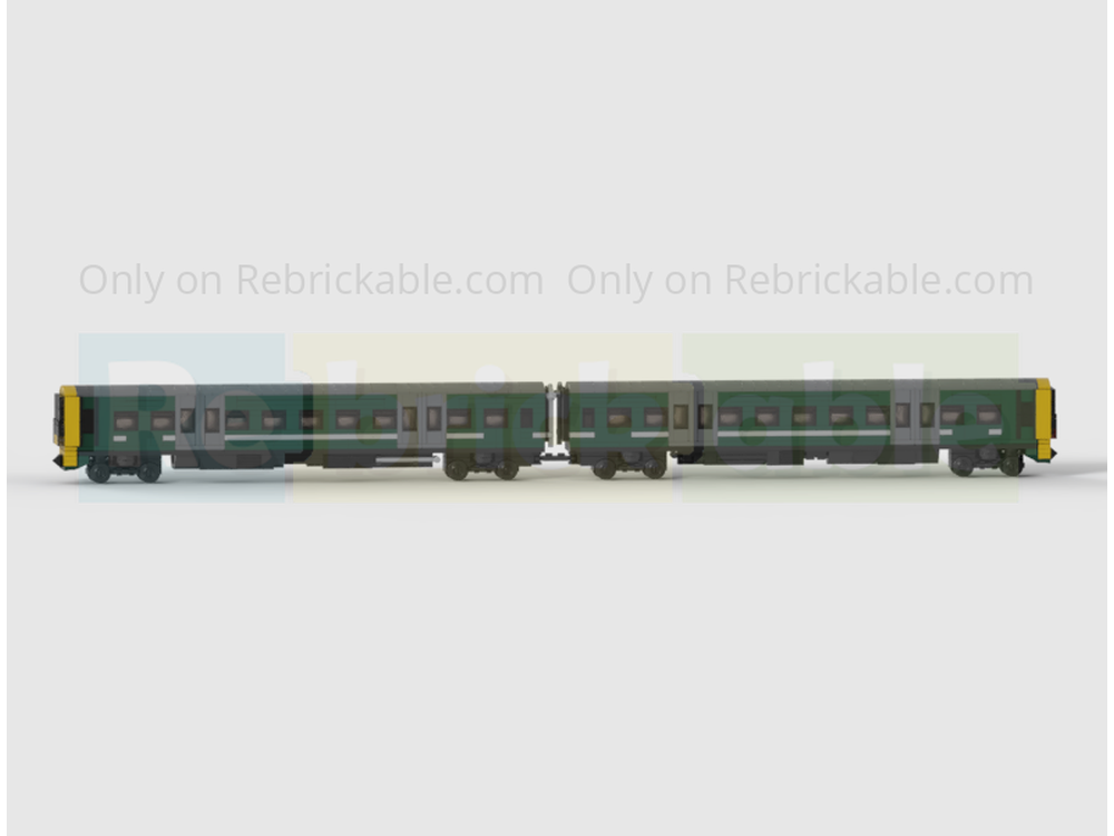 LEGO MOC 4-Wide Class 165 Networker Turbo 2-Carriage DMU Train In GWR ...
