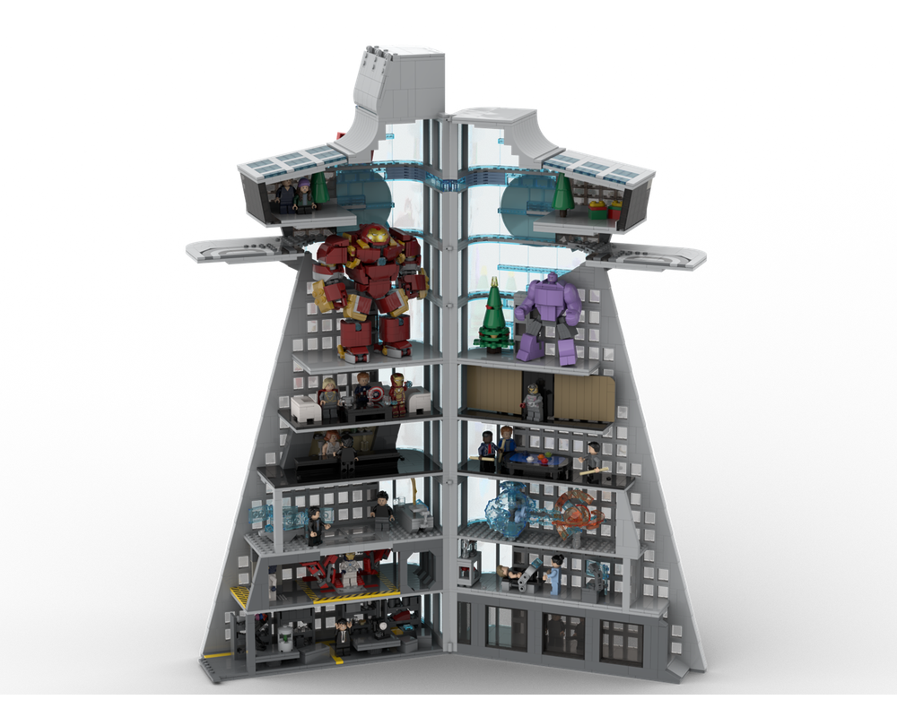 LEGO MOC Avengers Tower (full interior) (age of ultron + what if ...