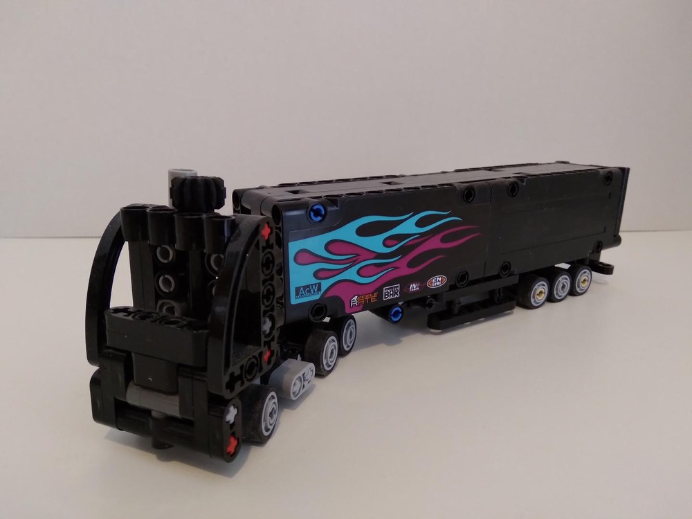 LEGO MOC Semi Truck 5 wide with steering by LegoGlen | Rebrickable ...