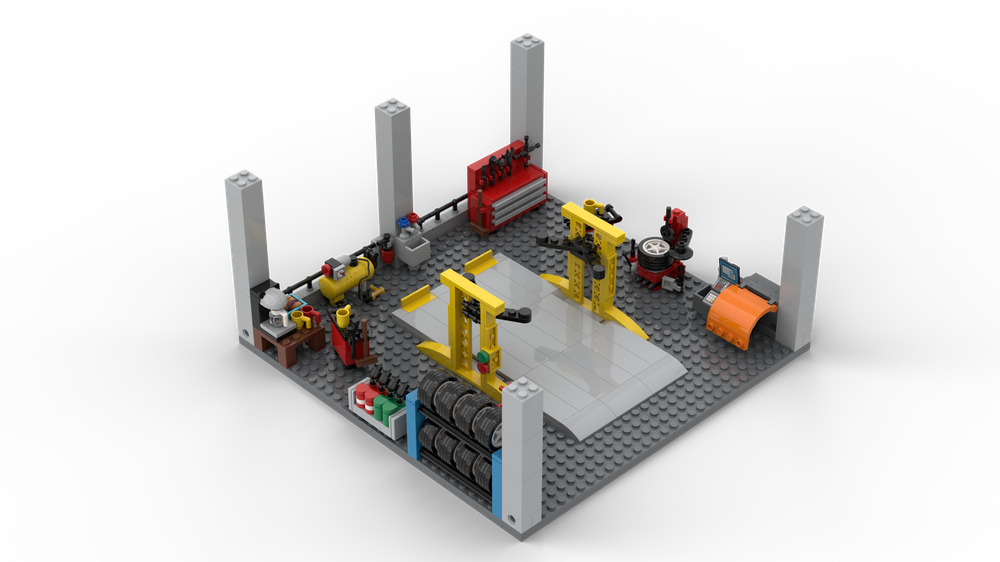 Lego Moc Speed Champion Garage Car Park Workshop With Car Lift By Sch Rrsch Rebrickable