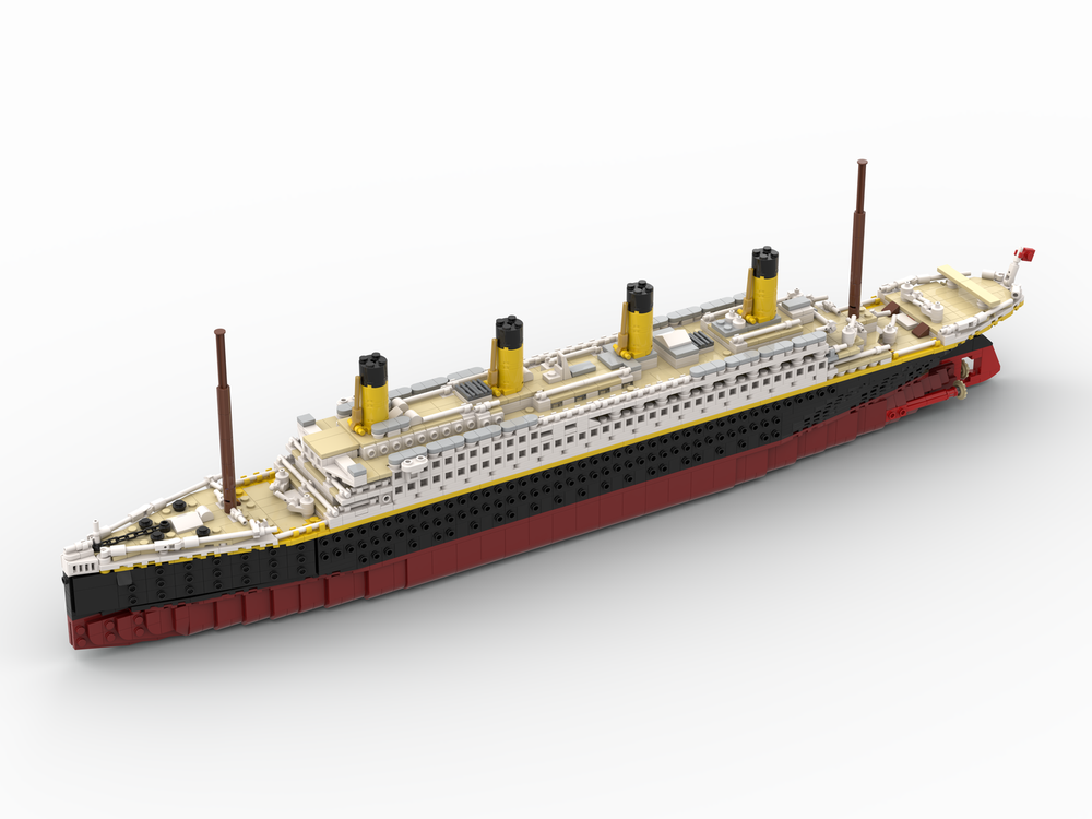 Lego Moc Rms Titanic 1:400 (building Instructions Only) By Bru Bri Mocs 