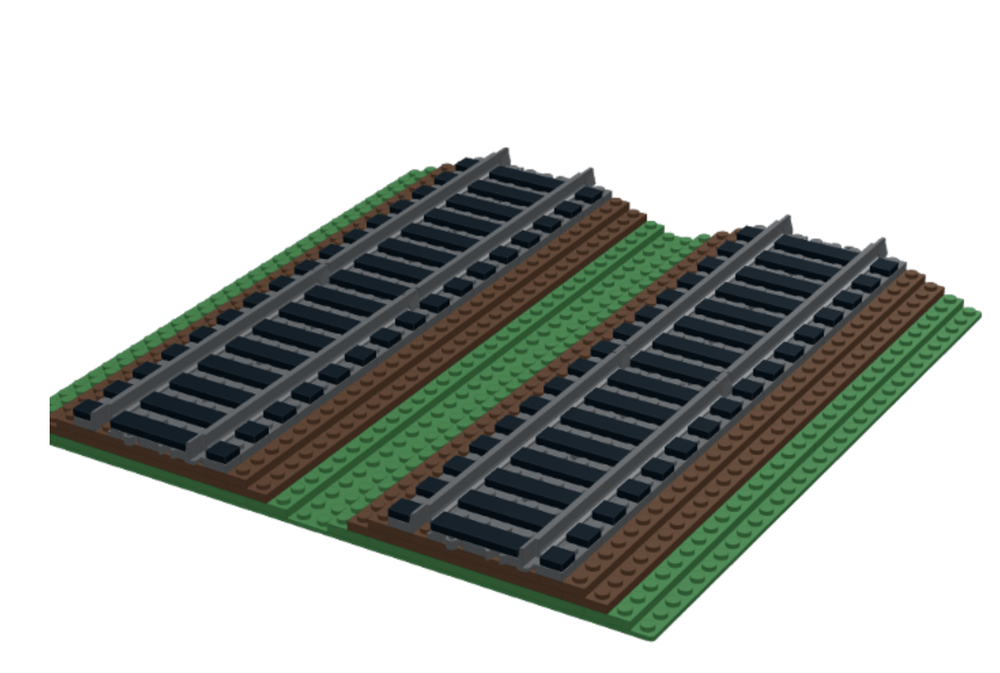 LEGO MOC Double Train Tracks by Shermantanker32 | Rebrickable - Build ...