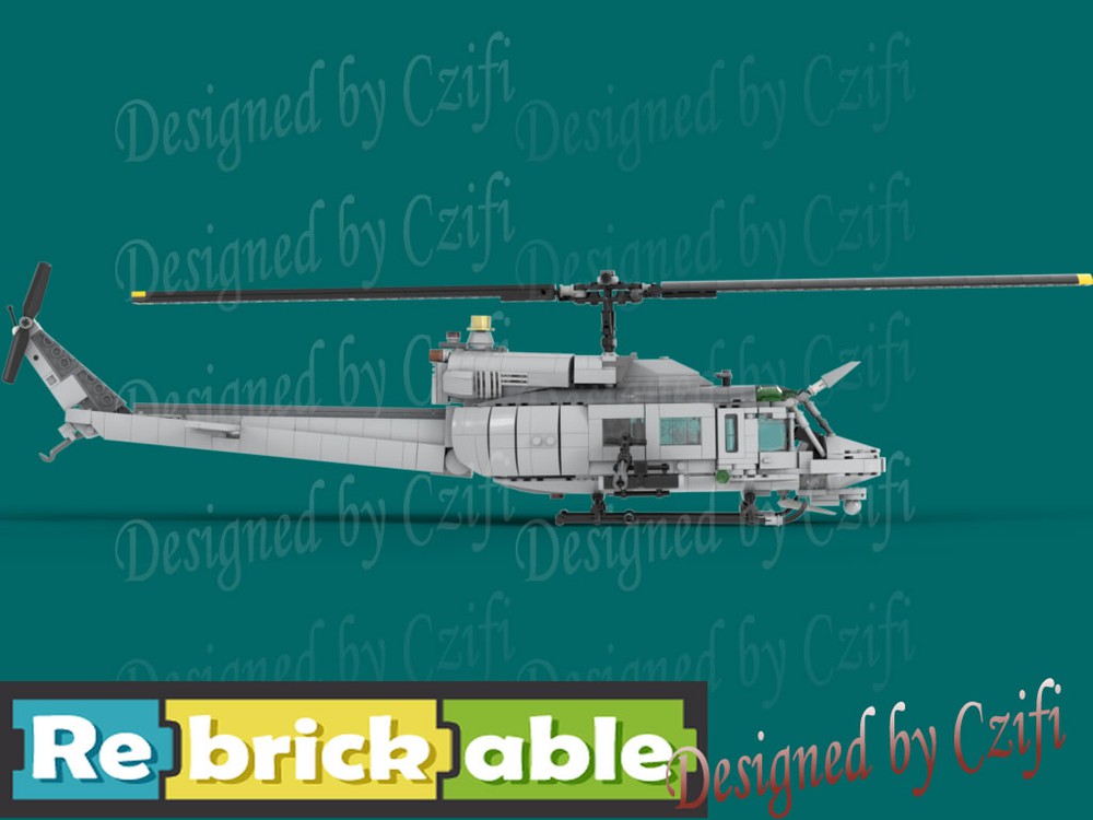 LEGO MOC UH-1N Iroquois (Huey) USMC-SAR by Czifi | Rebrickable - Build ...