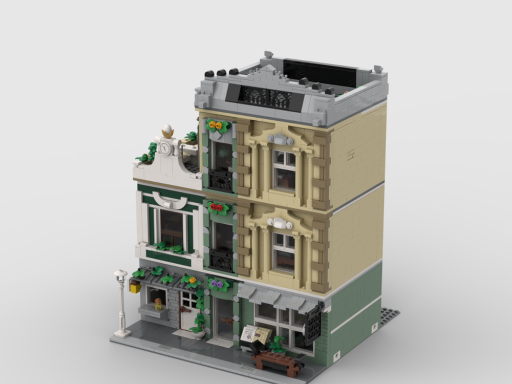 LEGO MOC LP shop & Live streaming studio, Lego 10278 Alternate build by ...