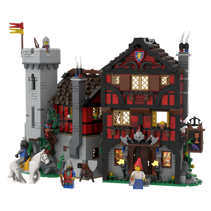 LEGO MOC Guarded Inn - Medieval Town Square 10332 Modification Castle ...