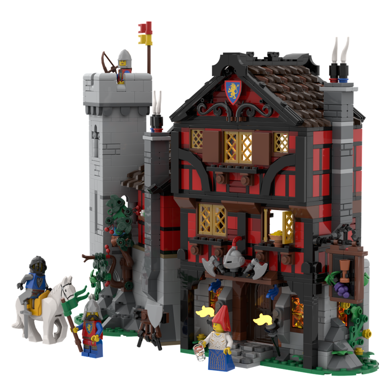 LEGO MOC Guarded Inn - Medieval Town Square 10332 Modification Castle ...