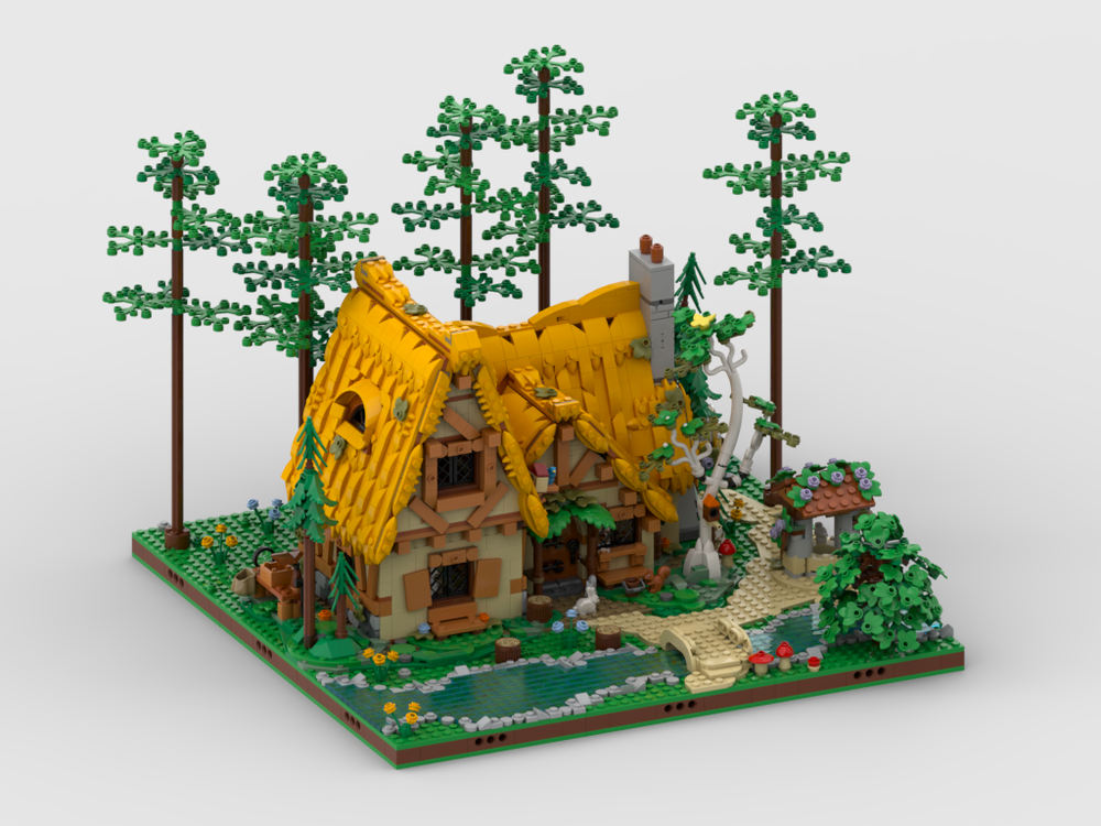 48x48 Display for set 43242 Snow White and the Seven Dwarfs' Cottage by gabizon