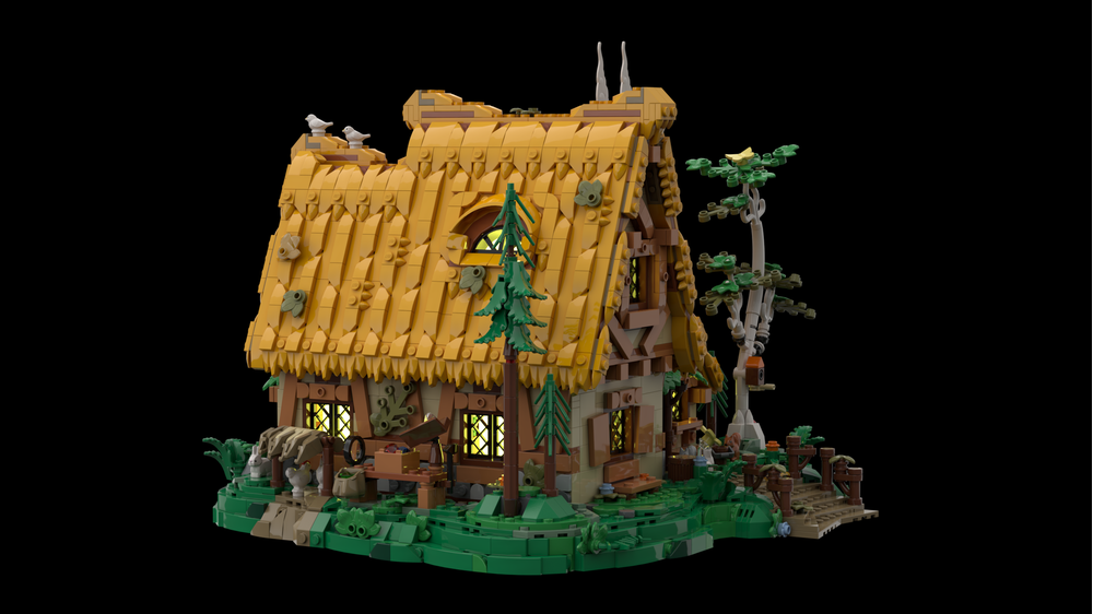 Lego Moc Snow White Cottage (base & Close Back Upgrade) By Metz 