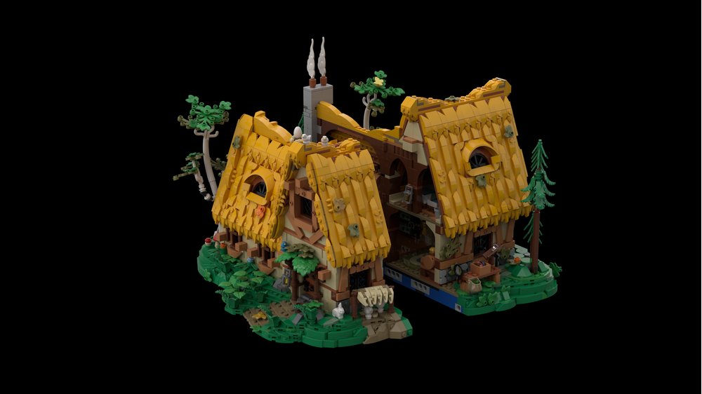 LEGO MOC Snow White Cottage (BASE & CLOSE BACK UPGRADE) by Metz ...