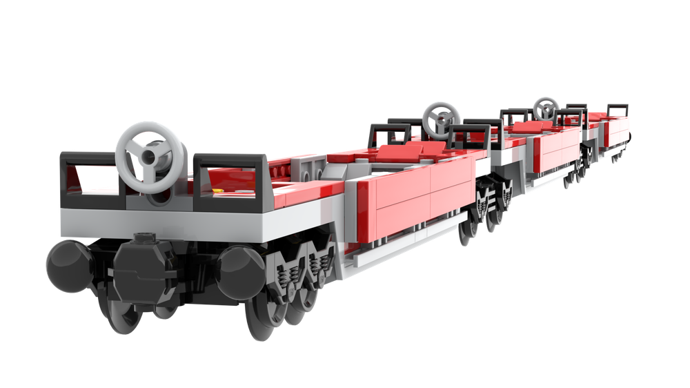 LEGO MOC Intermodal Triple Container Flatcar by Sparfelll | Rebrickable ...