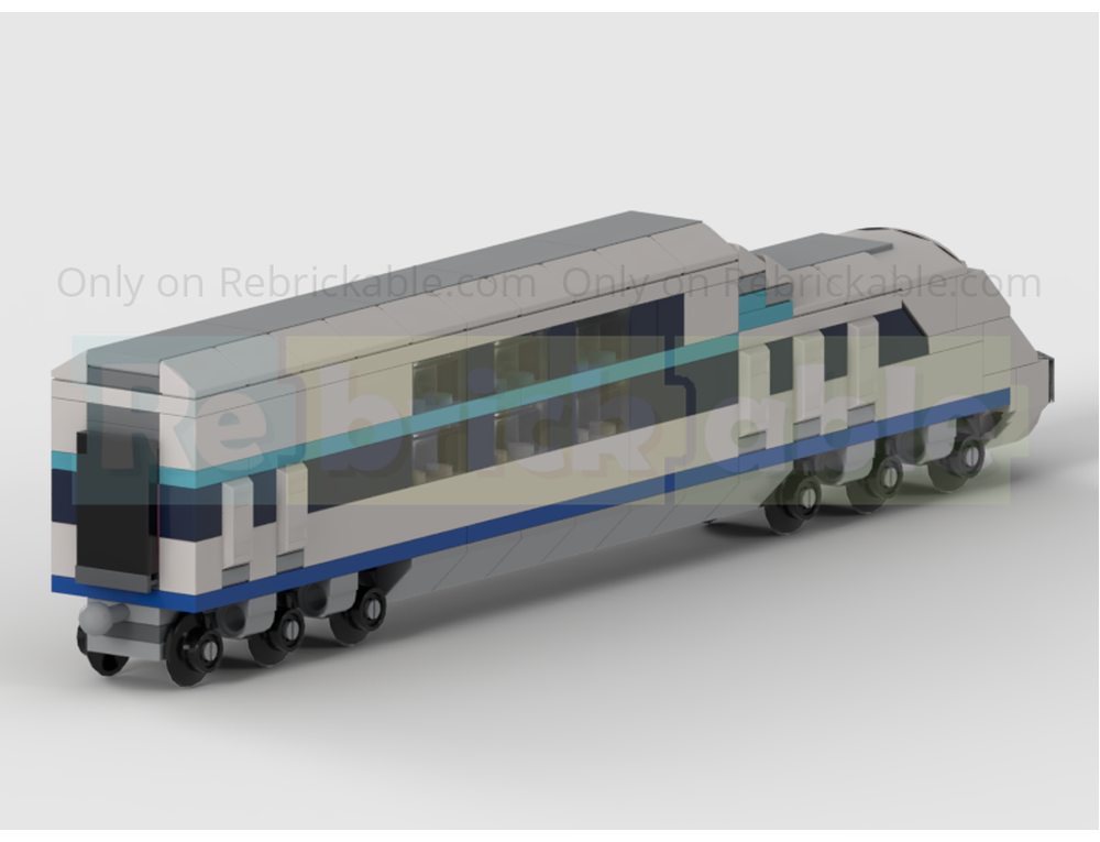 LEGO MOC 40518 Double Decker Train Carriage - Alternate