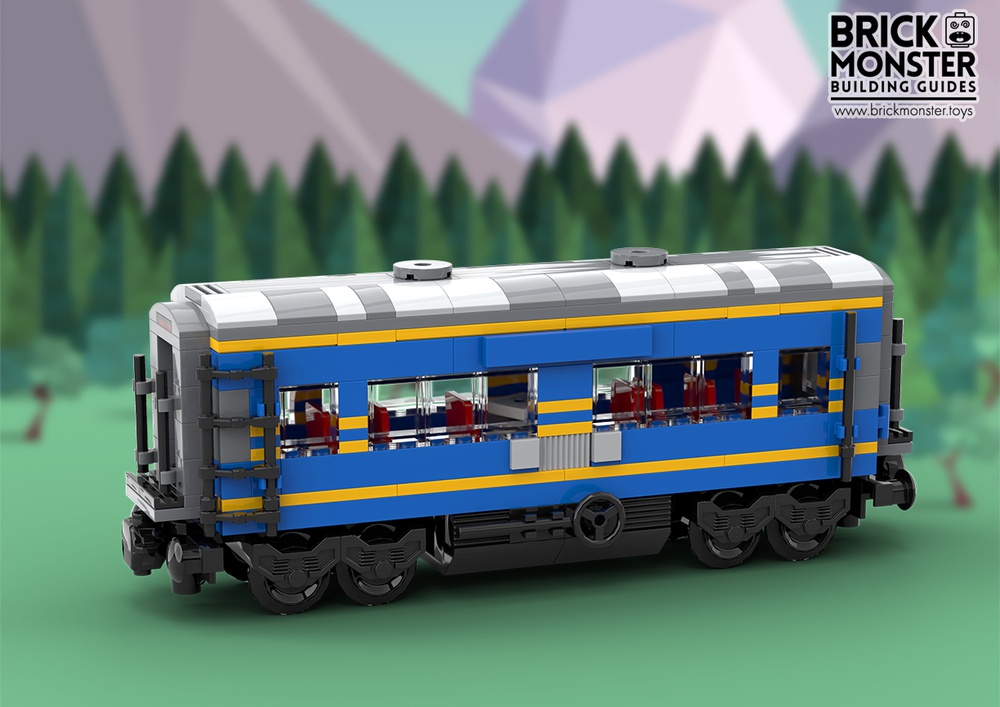 Passenger Train Custom Model LEGO MOC PDF Instructions Manual 