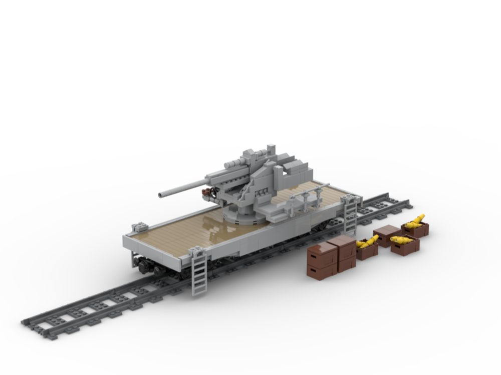 LEGO MOC German WW2 Flak 40 MOC - Railway car version A by Milosch ...