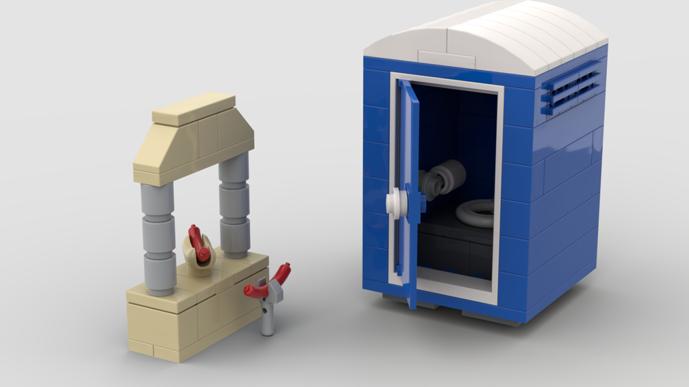 LEGO MOC Porta potty and Hot-dog stand by BrickCreator123 | Rebrickable ...