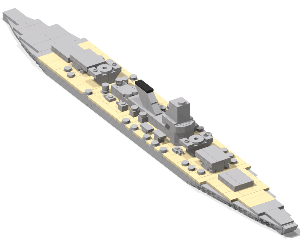 LEGO MOC 1560 scale Satsuma class battleship(WOWS) by yamato534 Rebrickable Build with LEGO