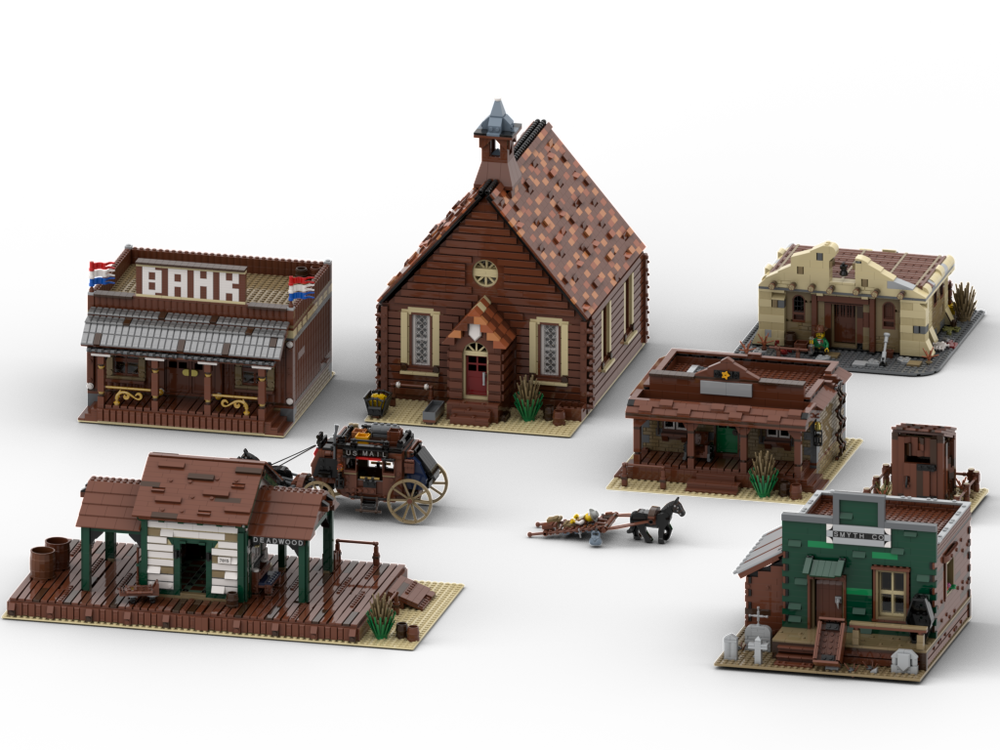 LEGO MOC Western Town by Huebre | Rebrickable - Build with LEGO