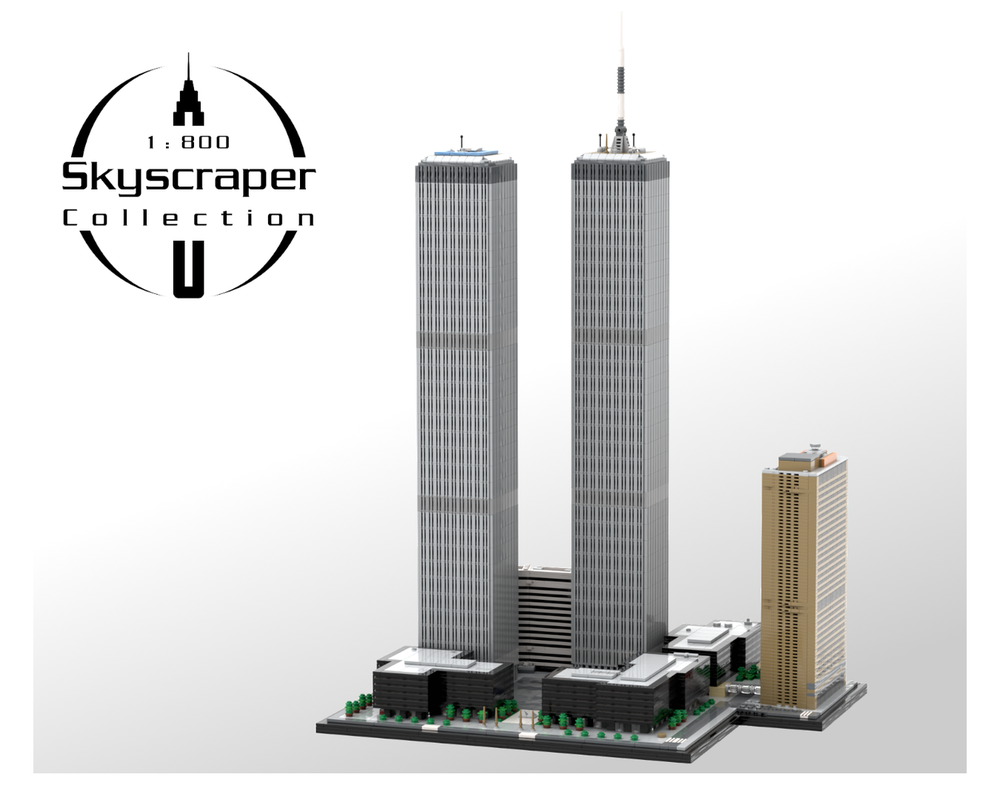 LEGO MOC World Trade Center Complex 1:800 Scale by SPBrix 