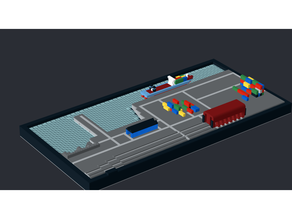 LEGO MOC Microscale Port by The_nolans36 | Rebrickable - Build with LEGO