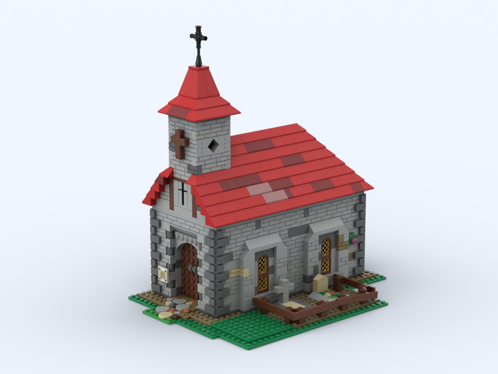 Lego Moc Medieval Village Church By Sets Mocs Figures 